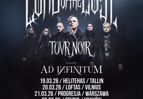 Czołowi przedstawiciele mrocznej sceny rockowej - Lord Of The Lost wyruszają w trasę koncertową! W ramach „TOVR NOIR” zagrają 19 marca w Tallinie na Helitehas, 20 marca w Wilnie na Loftas, 21 marca w warszawskiej Progresji oraz 22 marca w krakowskim klubie Studio.