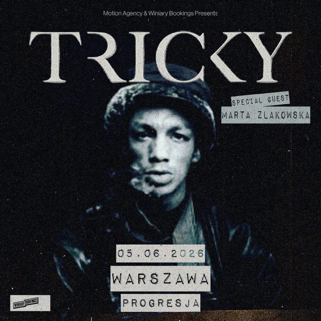 5 czerwca w warszawskiej Progresji wystąpi Tricky.