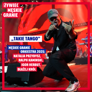 „Takie tango” Budki Suflera było jednym z hymnów lat 90. Nic więc dziwnego, że tegoroczna Męskie Granie Orkiestra 2025 w składzie: Natalia Przybysz, Ralph Kaminski, Igor Herbut i Błażej Król, postanowiła wziąć go na warsztat, nadając mu zupełnie nowego brzmienia. Utwór będący zapisem na żywo krakowskiego występu w ramach trasy, jest już dostępny w internecie, a od 5 grudnia – także na płycie Męskie Granie 2025.